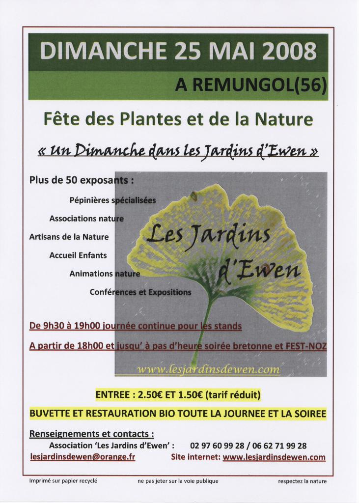 affiche fête des plantes et de la nature 2008